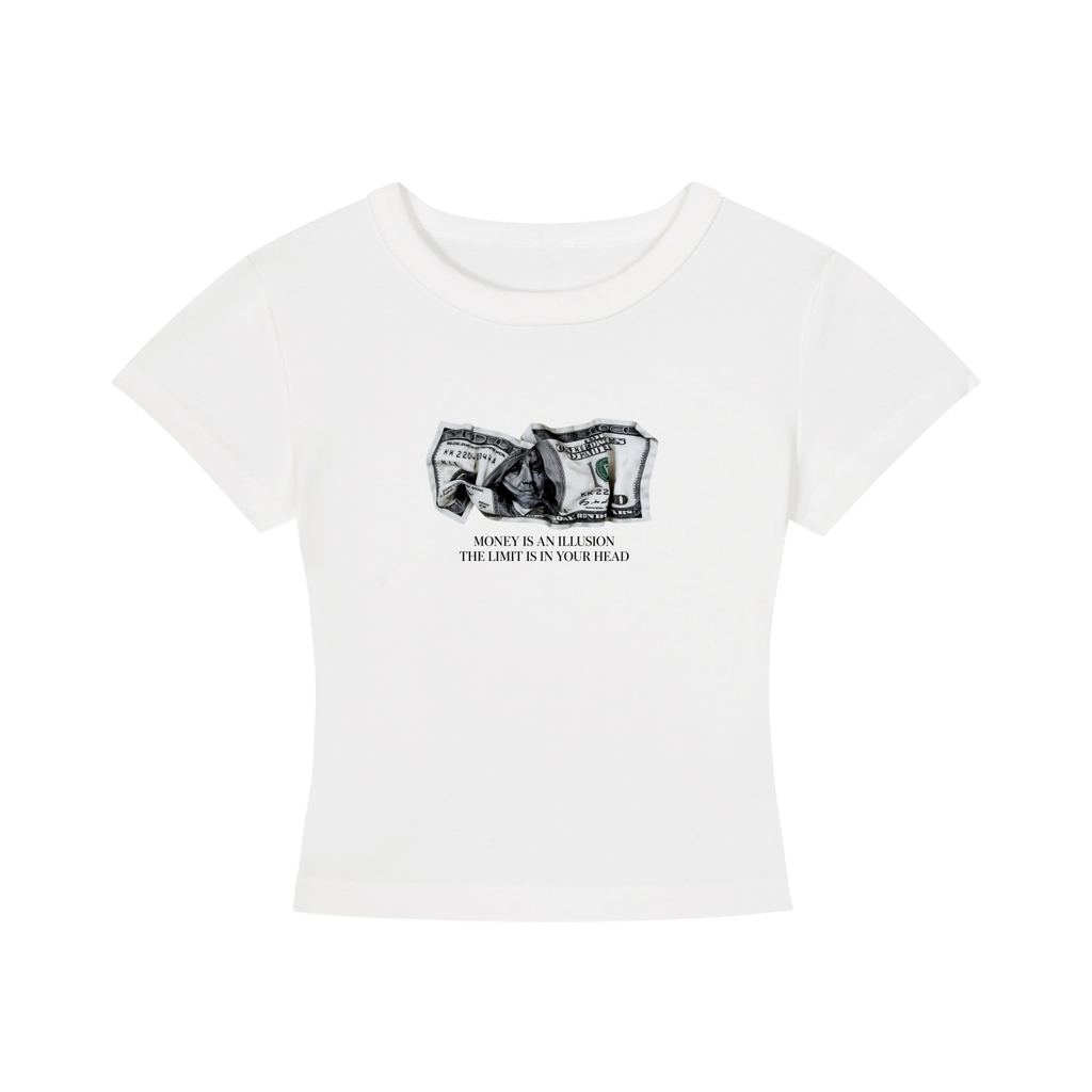 Money Is an Illusion – Cropped Baby Tee