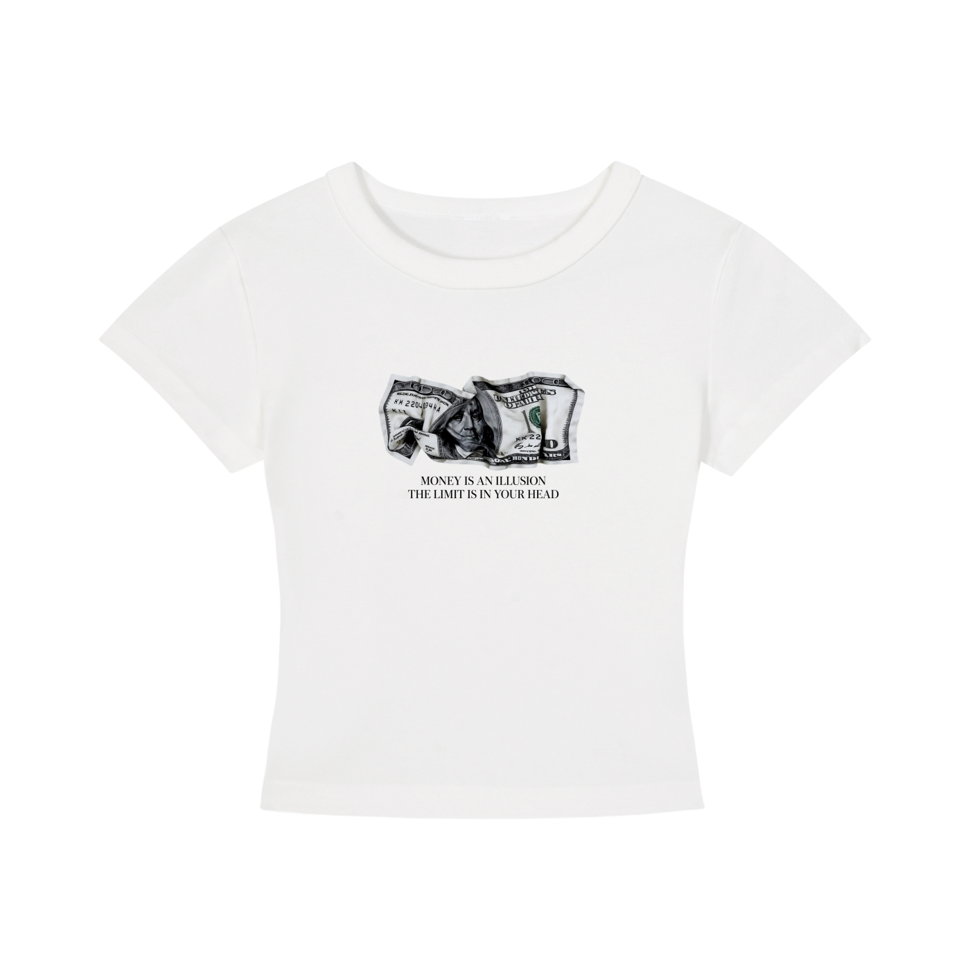 Money Is an Illusion – Cropped Baby Tee