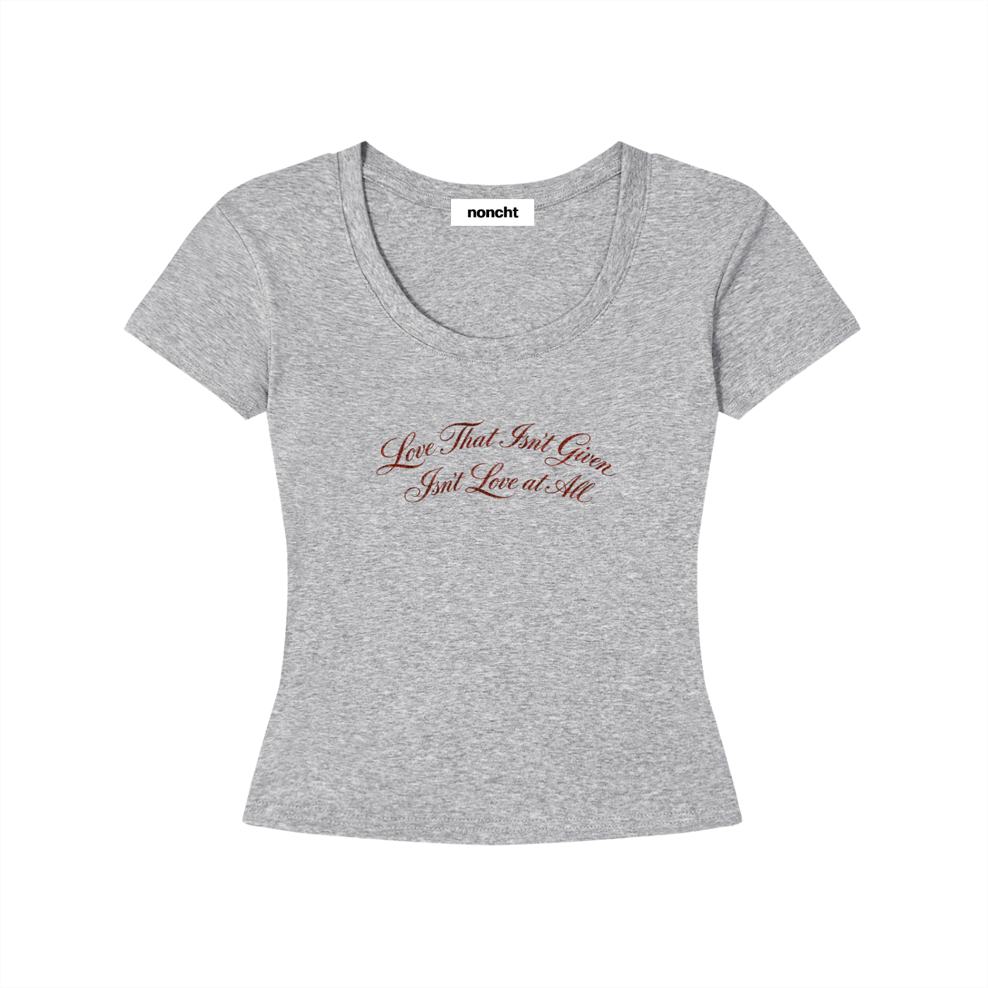 Ungiven Love – Longline Slim-Fit Baby Tee